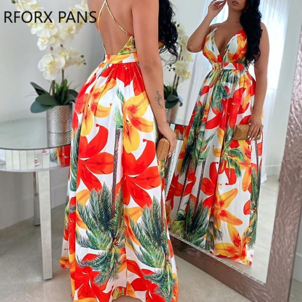 tropical flor maxi